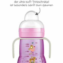 PP-Flasche Trainer + Night 220 ml - Lila & Rosa