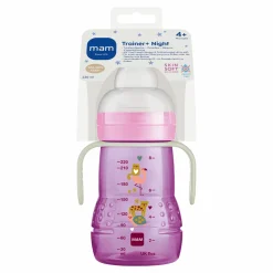 PP-Flasche Trainer + Night 220 ml - Lila & Rosa