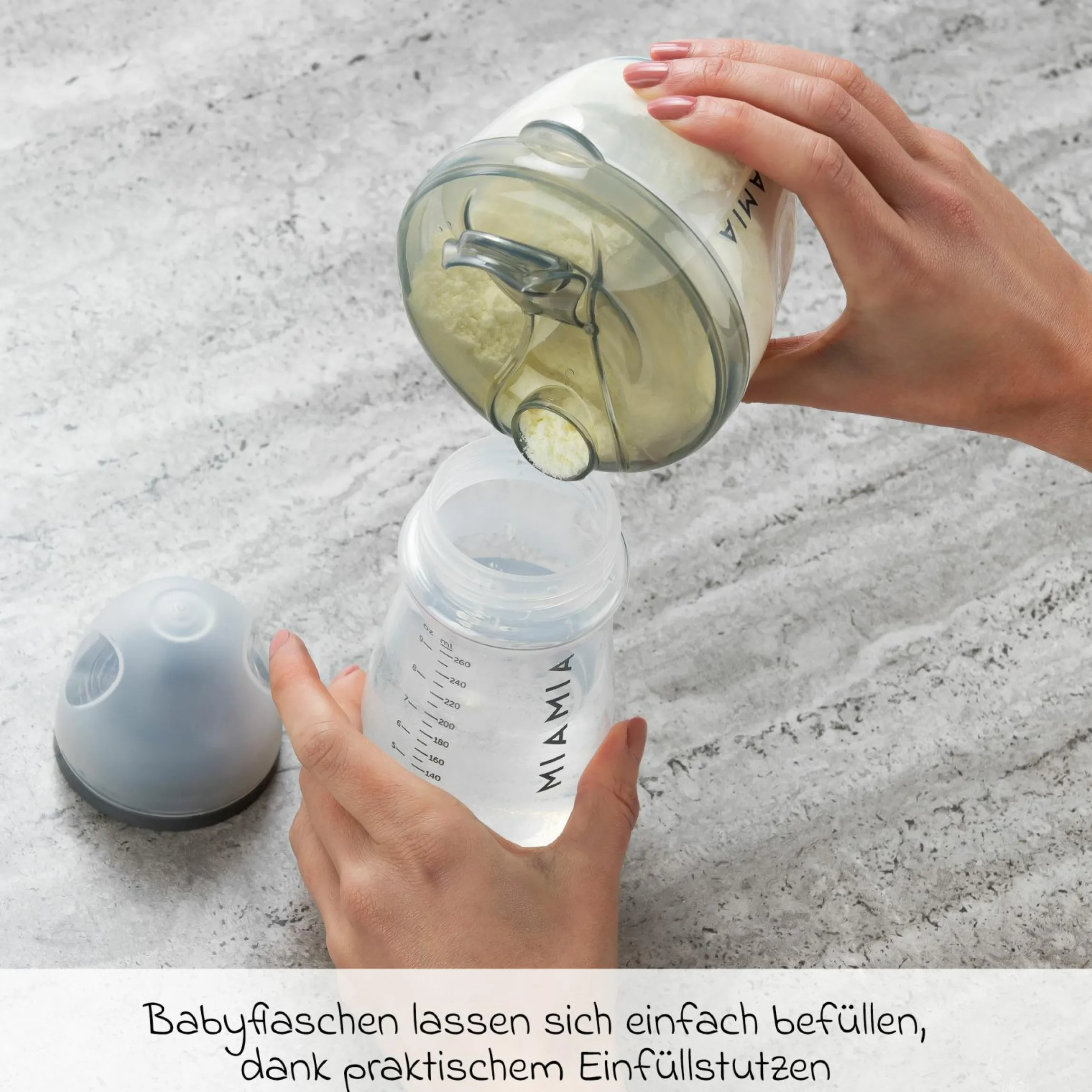 Premium PP-Flaschen-Set Natural 11-tlg. - 6 Babyflaschen + Flaschenbürste + Milchpulverportionierer + 3 Spucktücher