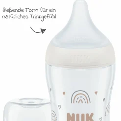 Premium PP-Flaschen-Set Perfect Match 11-tlg. - 6 Babyflaschen + Flaschenbürste + Milchpulverportionierer + 3 Spucktücher - Regenbogen - Weiß