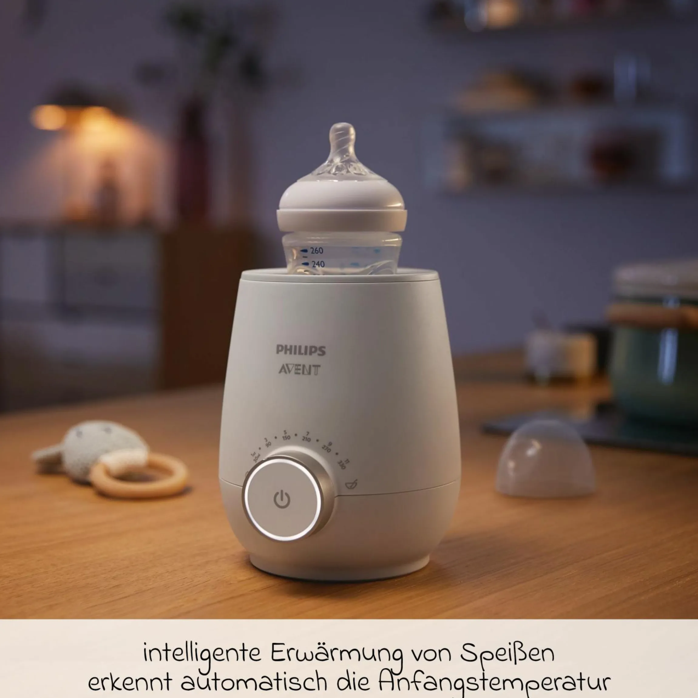 Premium Starter-Set Glas Natural 9-tlg. - Babykostwärmer + 4x Babyflasche + 1x Flaschenbürste + 3x Spucktuch