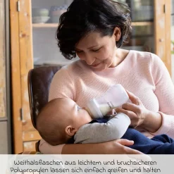 Premium Starter-Set PP Natural 9-tlg. - Babykostwärmer + 4x Babyflasche + 1x Flaschenbürste + 3x Spucktuch