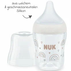 Premium Starter-Set 9-tlg. - Babykostwärmer + 4 PP-Flaschen Perfect Match + 1 Flaschenbürste + 3 Spucktücher - Regenbogen - Weiß