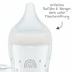 Premium Starter-Set 10-tlg. - Dampfsterilisator Vario Express + 6 PP-Flaschen Perfect Match + 3 Spucktücher - Regenbogen - Weiß