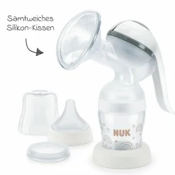 Premium Still-Set Basic 7-tlg. - Handmilchpumpe + 3 PP-Flaschen Perfect Match + 3 Spucktücher - Regenbogen - Weiß