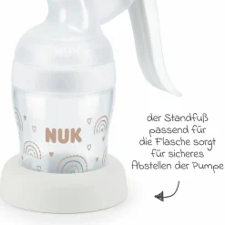 Premium Still-Set Basic 7-tlg. - Handmilchpumpe + 3 PP-Flaschen Perfect Match + 3 Spucktücher - Regenbogen - Weiß