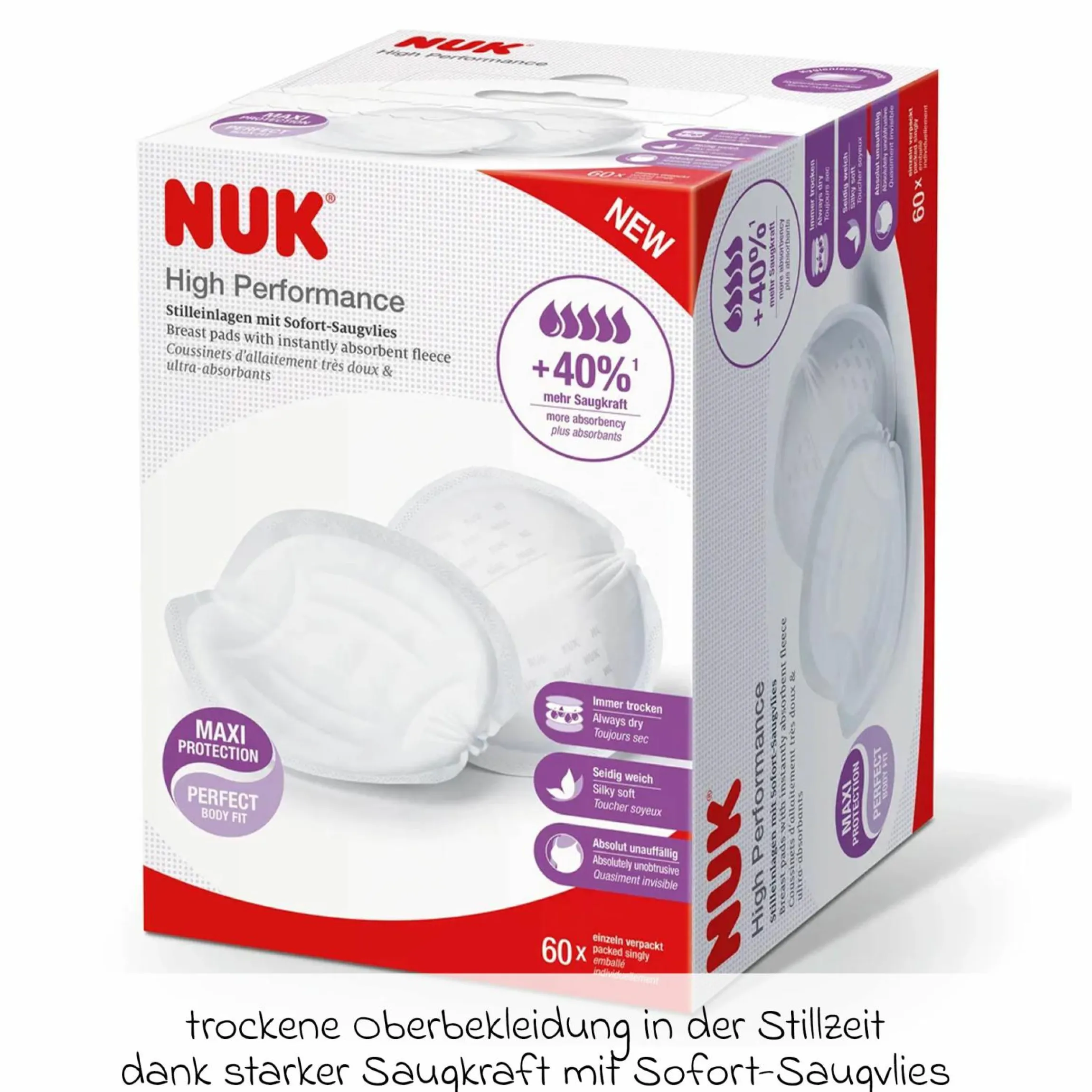 Premium Still-Set Deluxe 68-tlg. - elektr. Milchpumpe Soft&Easy + 4 Glas-Flaschen Perfect Match + 60 Stilleinlagen + 3 Spucktücher - Regenbogen - Weiß