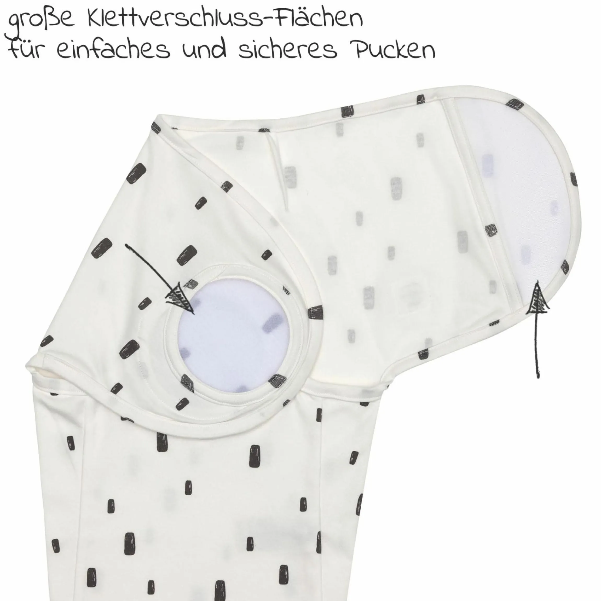 Pucksack Cozy Swaddle Bag GOTS - Bricks - Milky