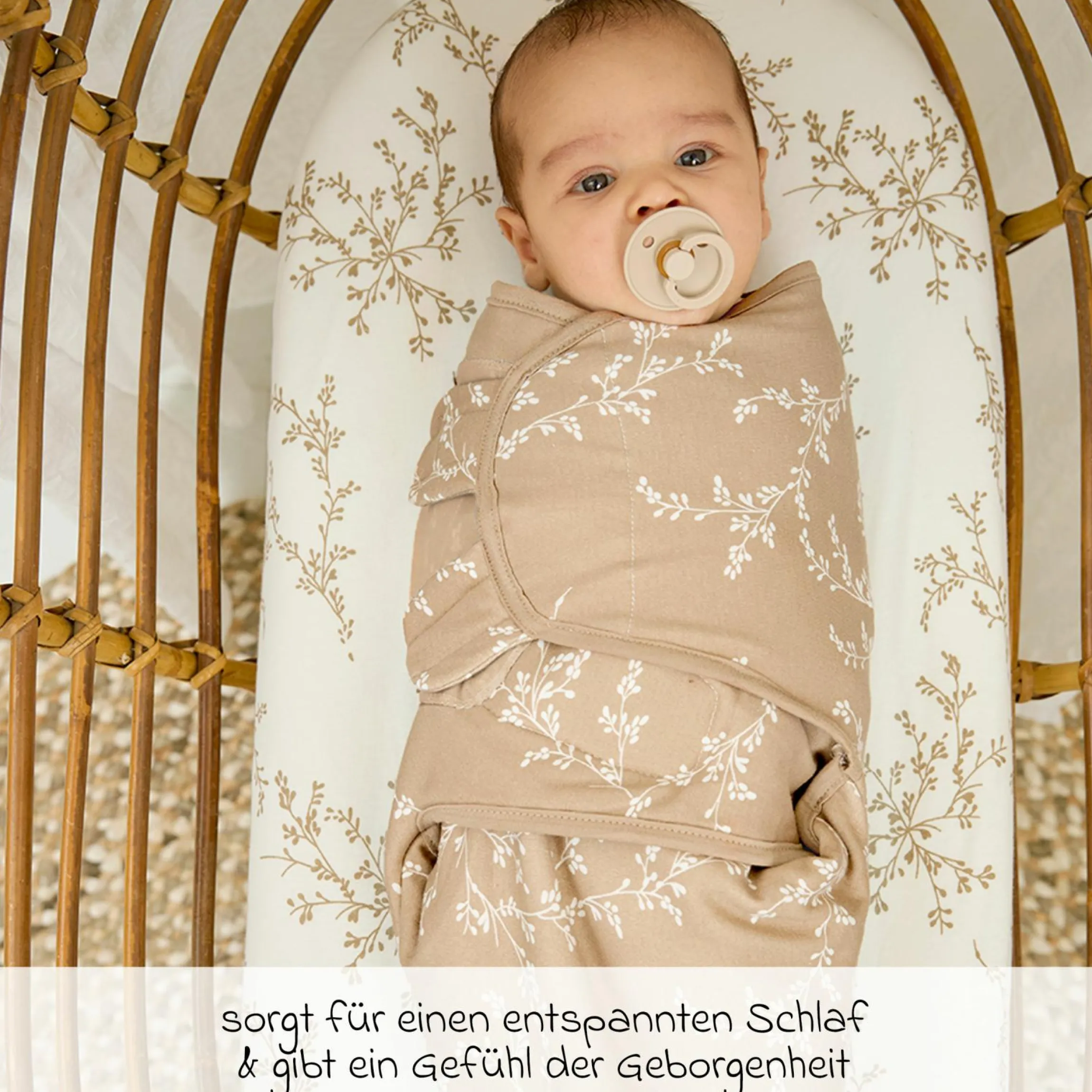 Pucksack wattiert - Branches - Sand - Gr. 0-3 Monate