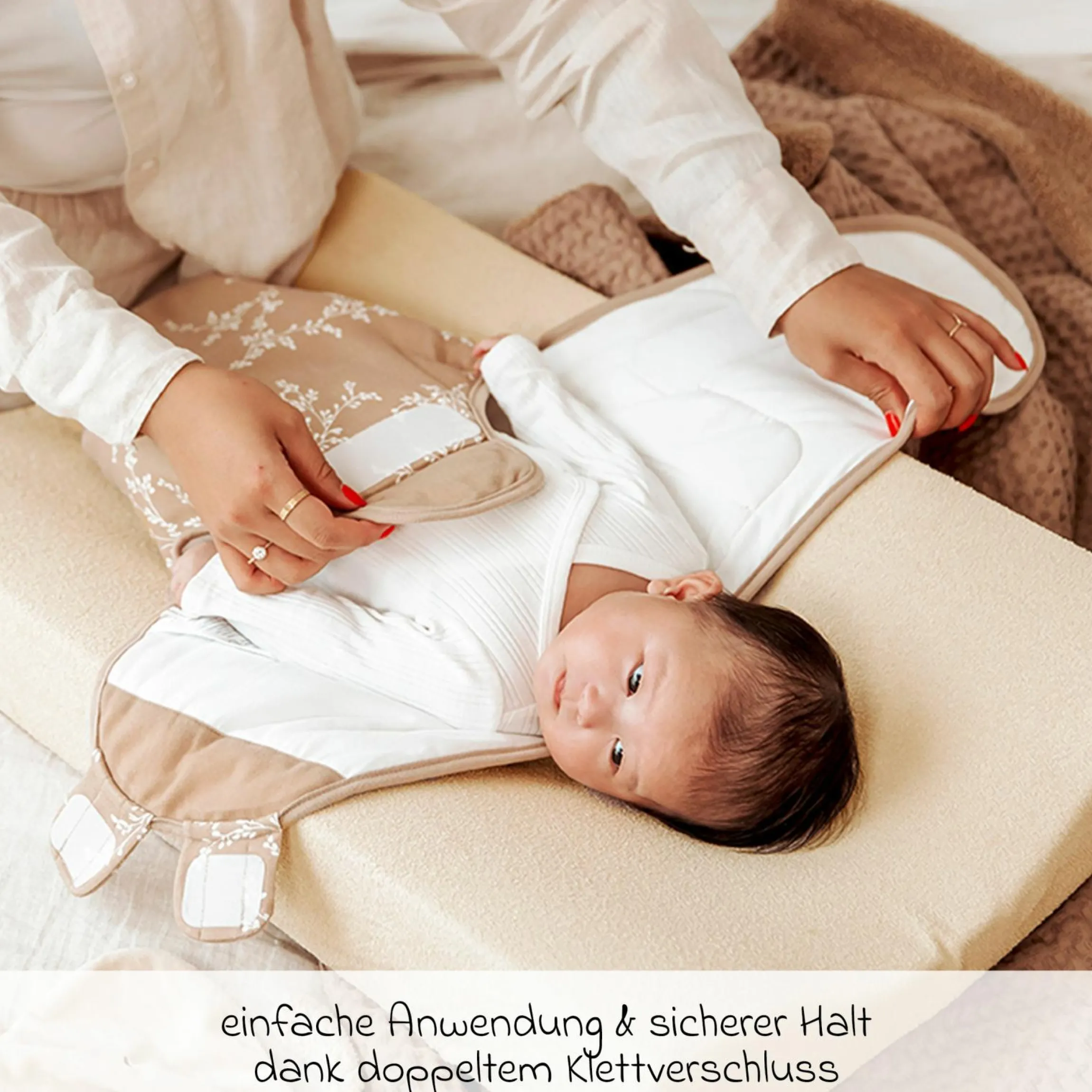Pucksack wattiert - Branches - Sand - Gr. 0-3 Monate