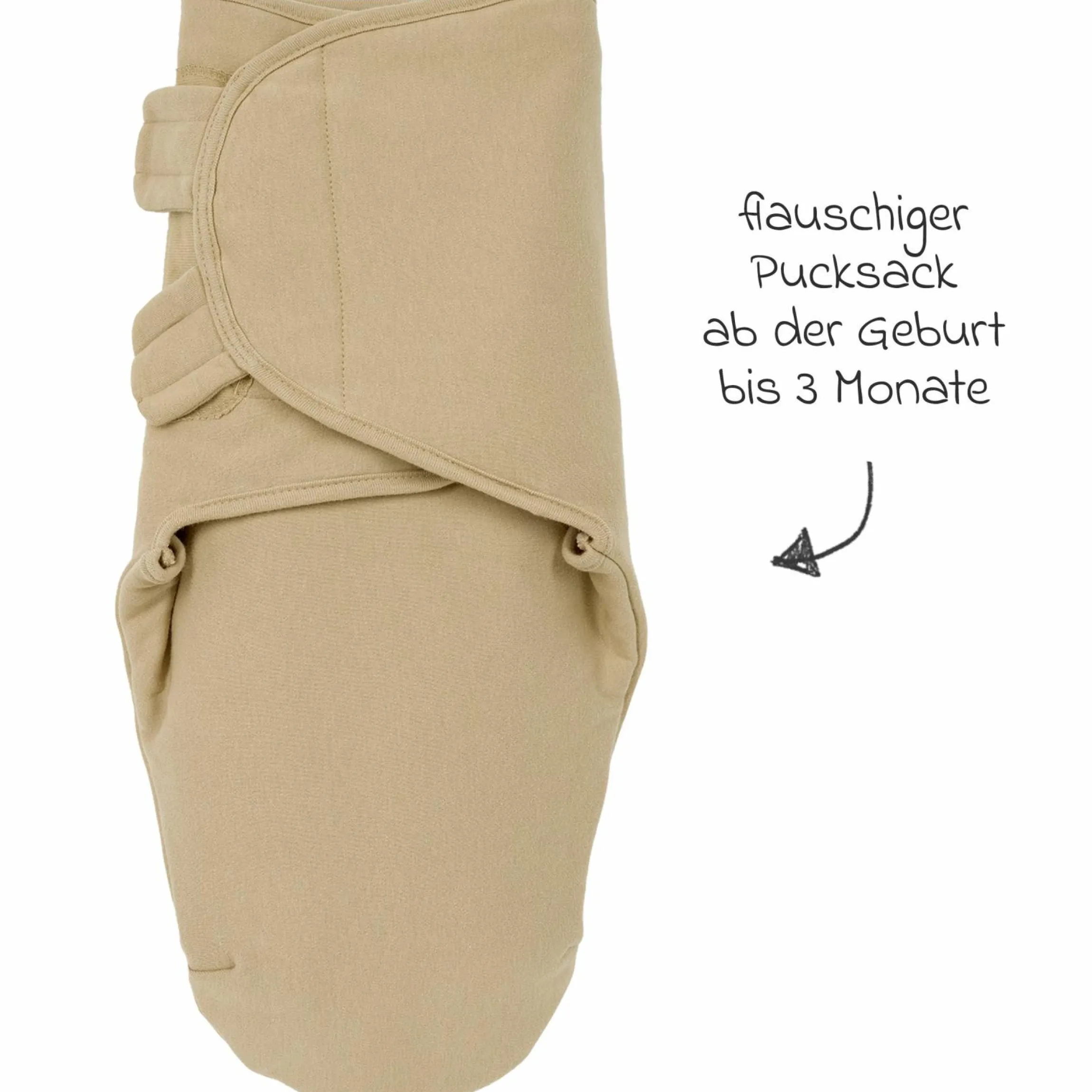 Pucksack wattiert - Sand - Gr. 0-3 Monate