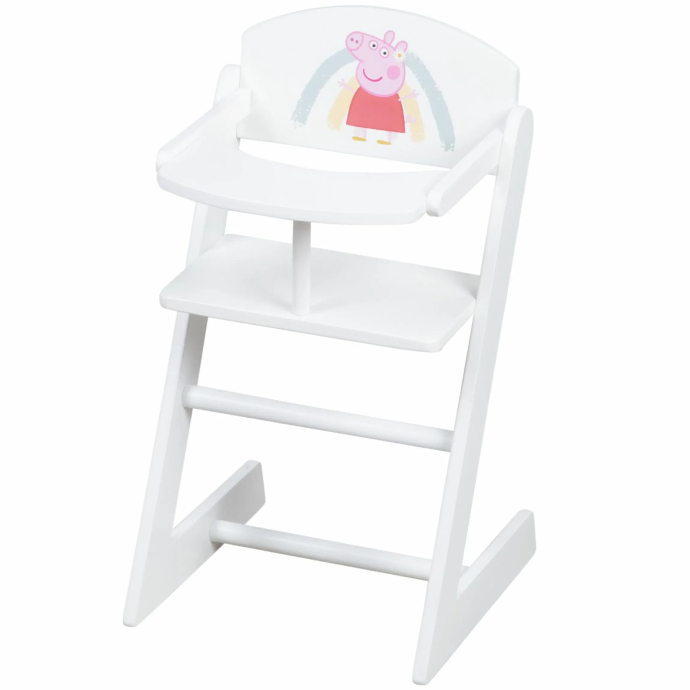 Puppenhochstuhl mit Essbrett - Peppa Pig - Weiß
