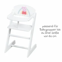 Puppenhochstuhl mit Essbrett - Peppa Pig - Weiß