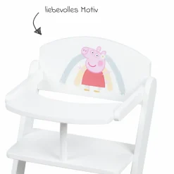 Puppenhochstuhl mit Essbrett - Peppa Pig - Weiß