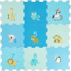 Puzzlematte 18-tlg. - Tiere - Blau