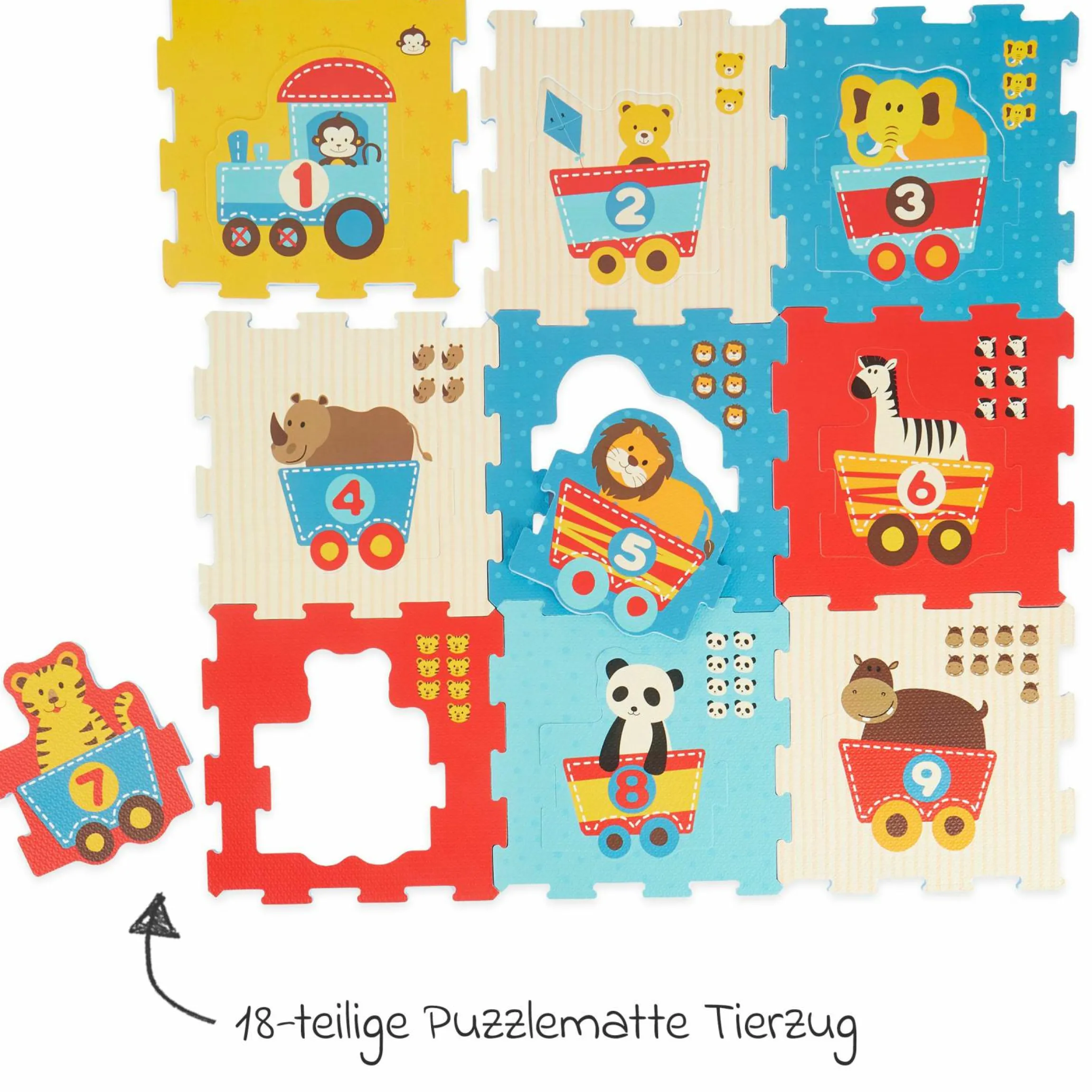 Puzzlematte 18-tlg. - Tierzug