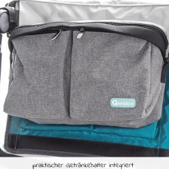 Qeridoo Tasche Organizer für den Schiebergriff - Grau