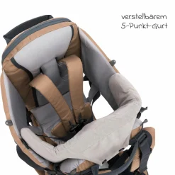 Rückentrage Adventure für Baby & Kleinkind bis 20 kg mit Sonnendach & Rucksack - Desert Beige