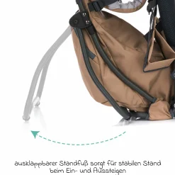 Rückentrage Adventure für Baby & Kleinkind bis 20 kg mit Sonnendach & Rucksack - Desert Beige