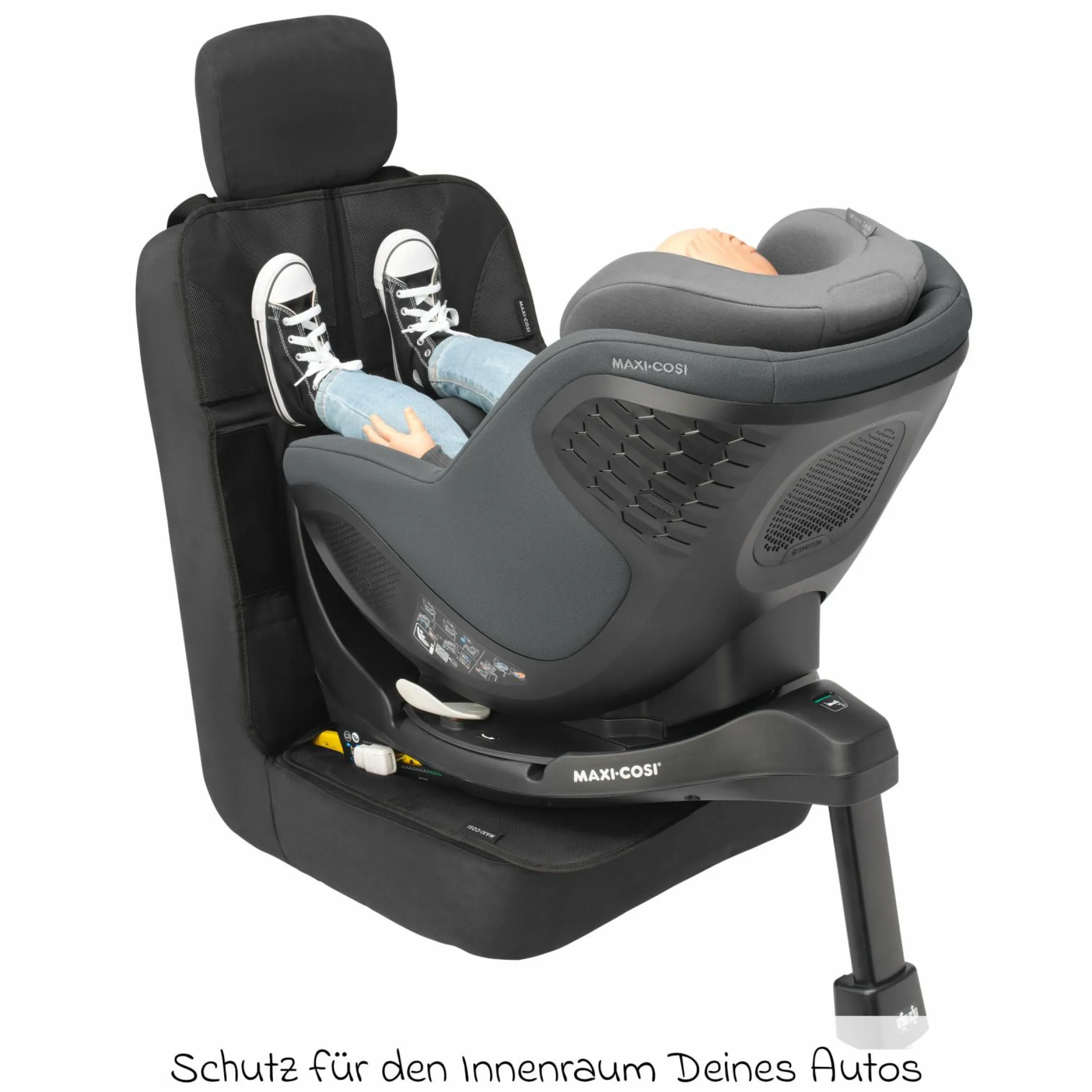 Rücksitzschoner und Polsterschutz für Babyschalen & Kindersitze - Black - Kollektion 2025