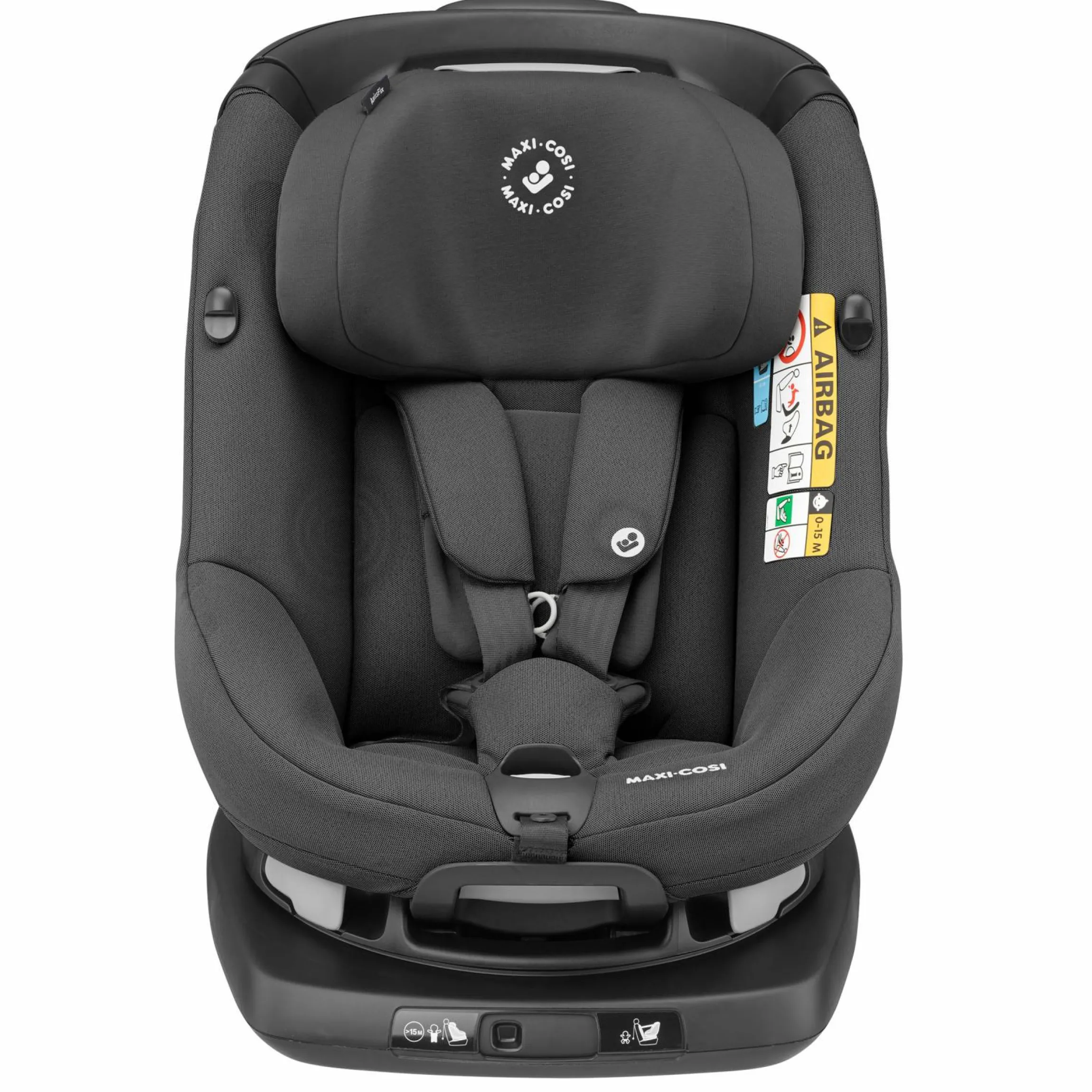 Reboarder-Kindersitz AxissFix i-Size 360° drehbar 4 Monate-4 Jahre (61-105cm) Isofix-Basis - Authentic Graphite - Kollektion 2025