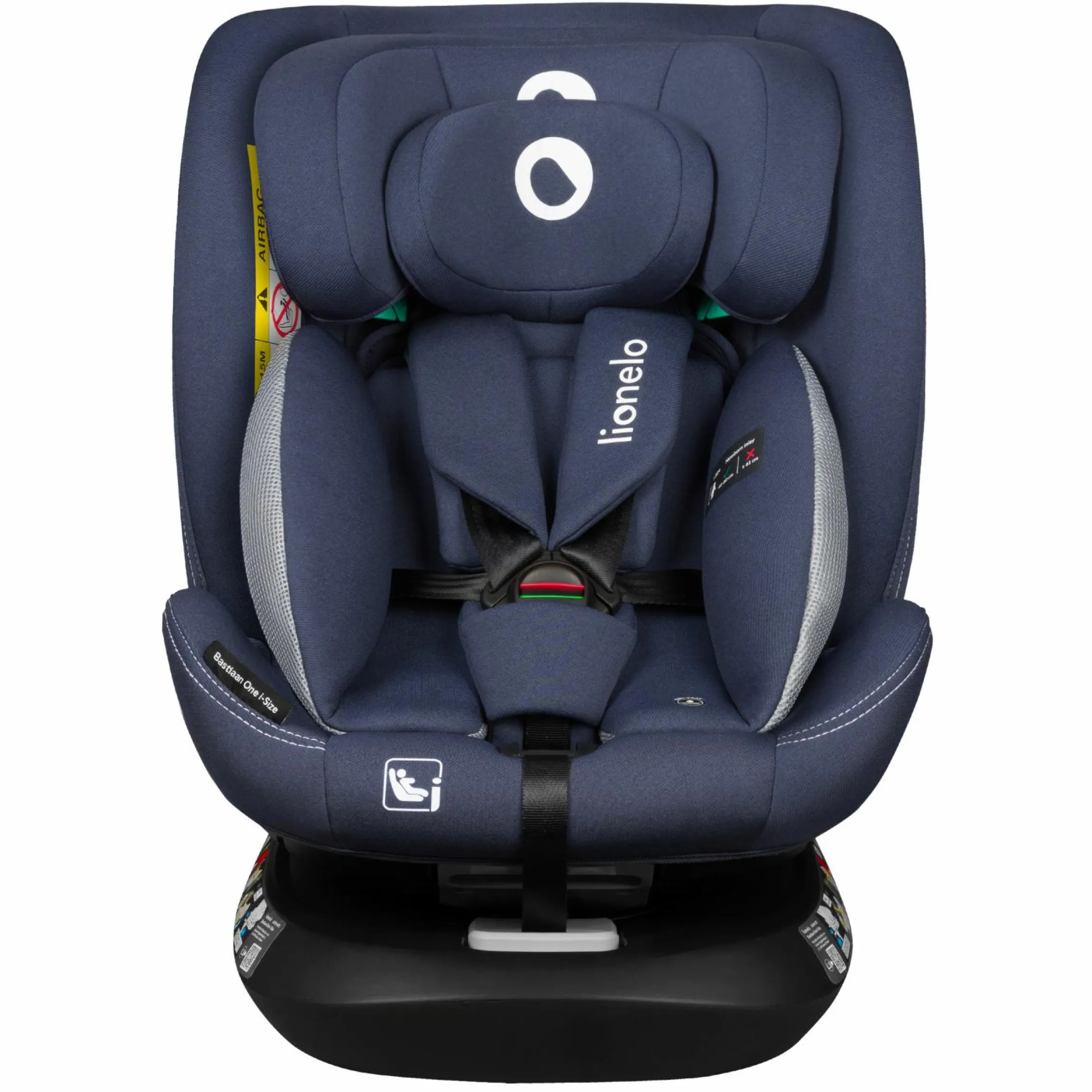 Reboarder-Kindersitz Bastian One i-Size drehbar ab Geburt -12 Jahre (40 cm - 150 cm) mit Sitzverkleinerer inkl. Isofix-Basis& Top Tether-Gurt - Blue Navy