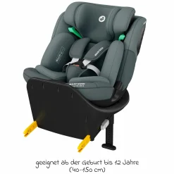 Reboarder-Kindersitz Emerald 360 S i-Size drehbar ab Geburt - 12 Jahre (40 cm - 150 cm) mit G-Cell Seitenaufpralltechnologie & Isofix-Base - Tonal Graphite - Kollektion 2025