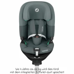 Reboarder-Kindersitz Emerald 360 S i-Size drehbar ab Geburt - 12 Jahre (40 cm - 150 cm) mit G-Cell Seitenaufpralltechnologie & Isofix-Base - Tonal Graphite - Kollektion 2025