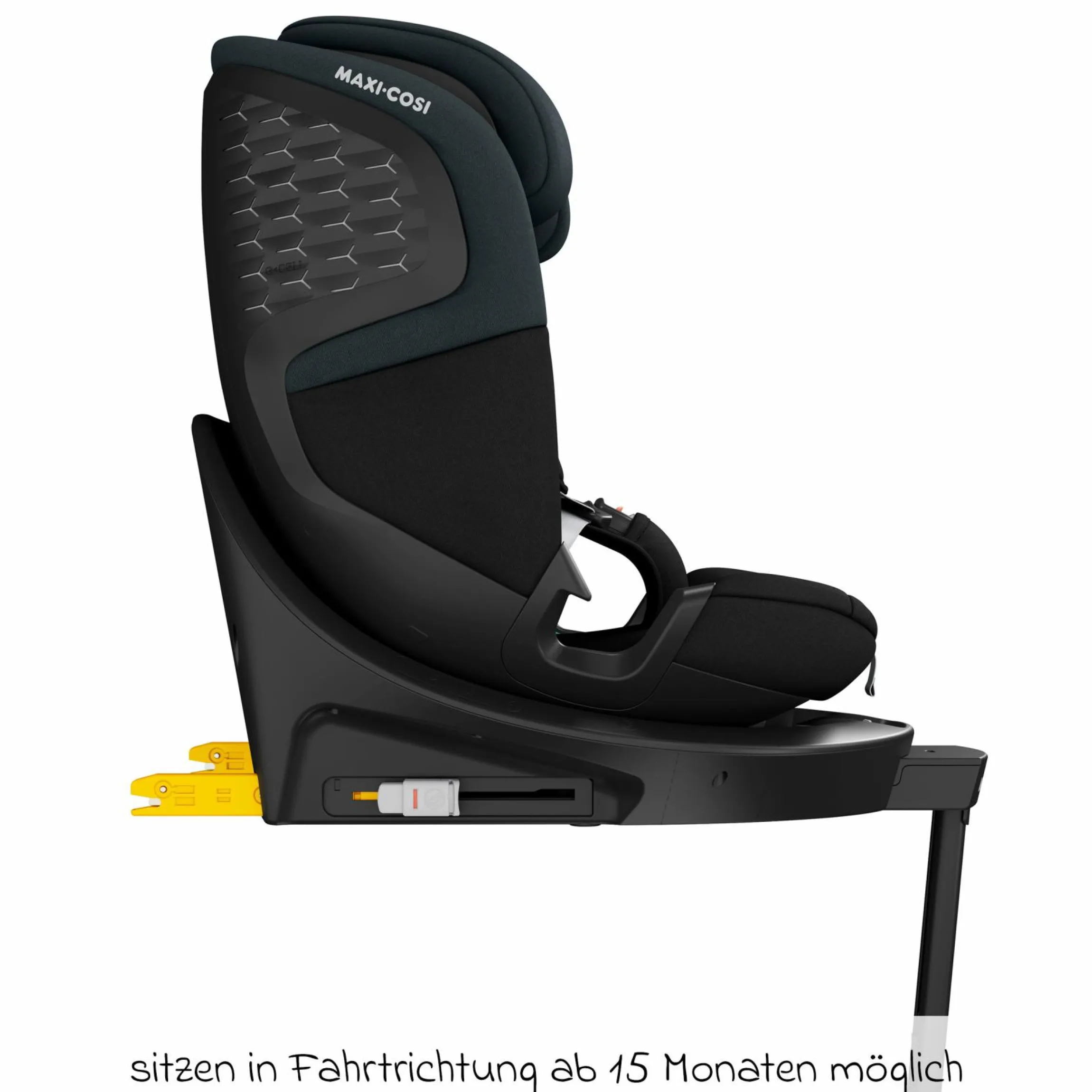 Reboarder-Kindersitz Emerald 360 S i-Size drehbar ab Geburt - 12 Jahre (40 cm - 150 cm) mit G-Cell Seitenaufpralltechnologie & Isofix-Base - Tonal Black - Kollektion 2025