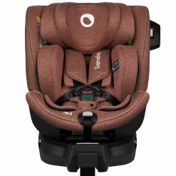 Reboarder-Kindersitz Harmony i-Size drehbar ab Geburt - 12 Jahre (40 cm - 150 cm) mit Sitzverleinerer inkl. Isofix-Basis - Red Brick Bamboo
