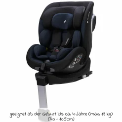 Reboarder-Kindersitz Hero 360 SL ab Geburt - 4 Jahre (40 cm -105 cm) drehbar inkl. Isofix-Basis - Twill Navy - Kollektion 2025