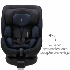 Reboarder-Kindersitz Hero 360 SL ab Geburt - 4 Jahre (40 cm -105 cm) drehbar inkl. Isofix-Basis - Twill Navy - Kollektion 2025