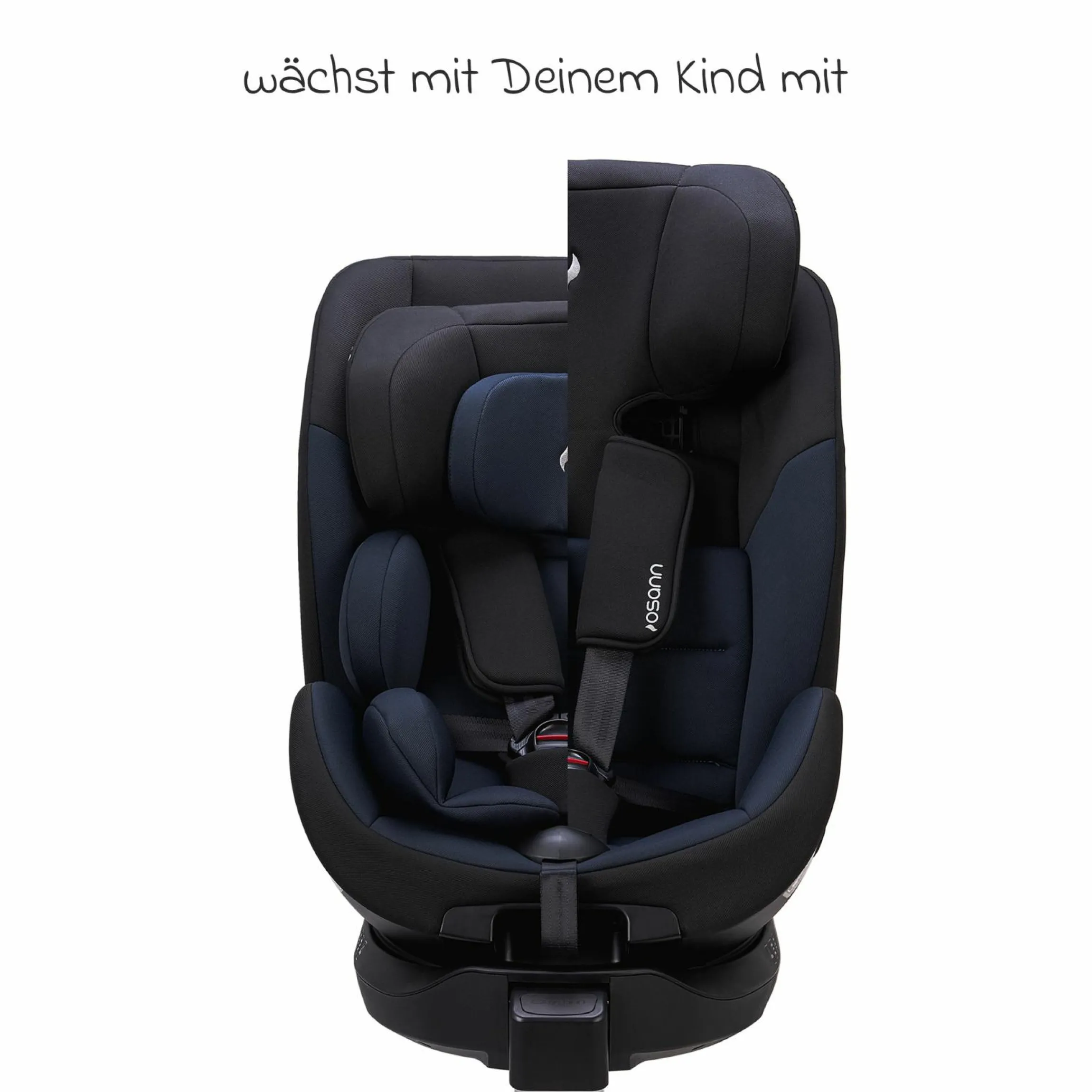 Reboarder-Kindersitz Hero 360 SL ab Geburt - 4 Jahre (40 cm -105 cm) drehbar inkl. Isofix-Basis - Twill Navy - Kollektion 2025