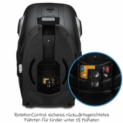 Reboarder-Kindersitz Hero 360 SL ab Geburt - 4 Jahre (40 cm -105 cm) drehbar inkl. Isofix-Basis - Twill Navy - Kollektion 2025