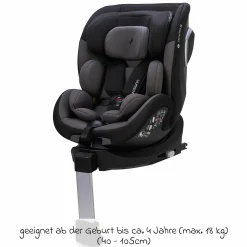 Reboarder-Kindersitz Hero 360 SL ab Geburt - 4 Jahre (40 cm -105 cm) drehbar inkl. Isofix-Basis - Twill Black - Kollektion 2025