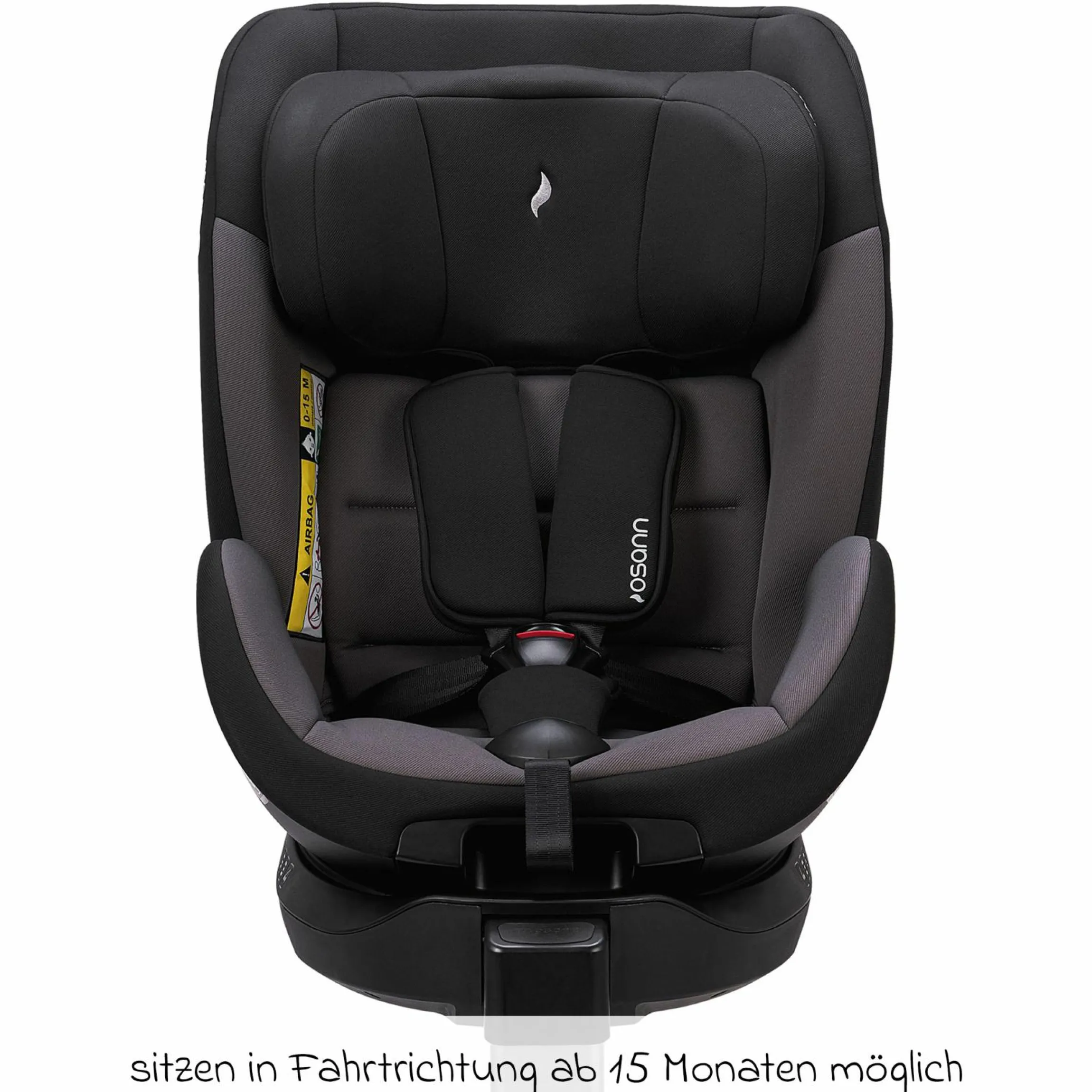 Reboarder-Kindersitz Hero 360 SL ab Geburt - 4 Jahre (40 cm -105 cm) drehbar inkl. Isofix-Basis - Twill Black - Kollektion 2025