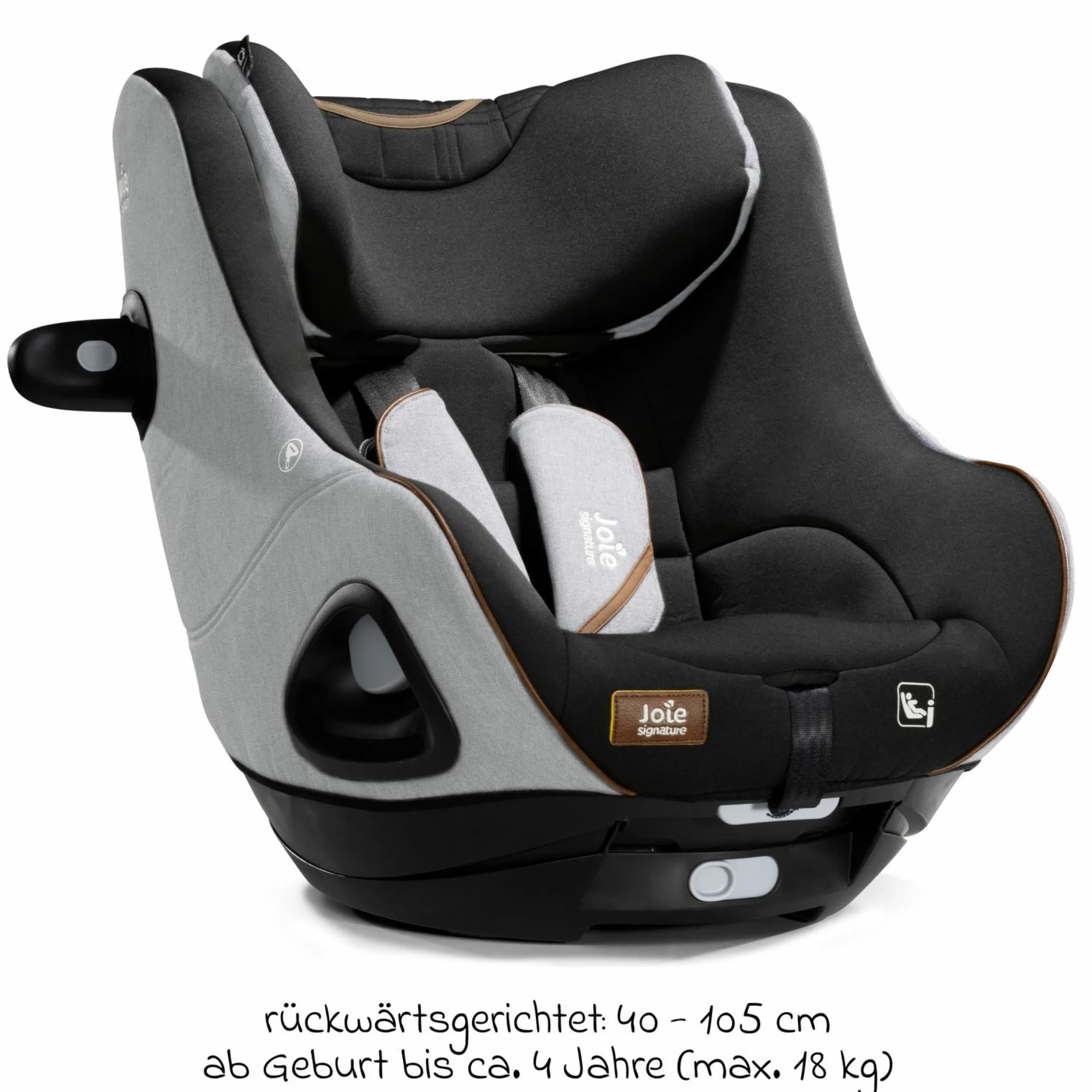 Reboarder-Kindersitz i-Harbour ab Geburt - 4 Jahre (40 cm - 105 cm) 360° drehbar - Signature - Carbon - Kollektion 2025