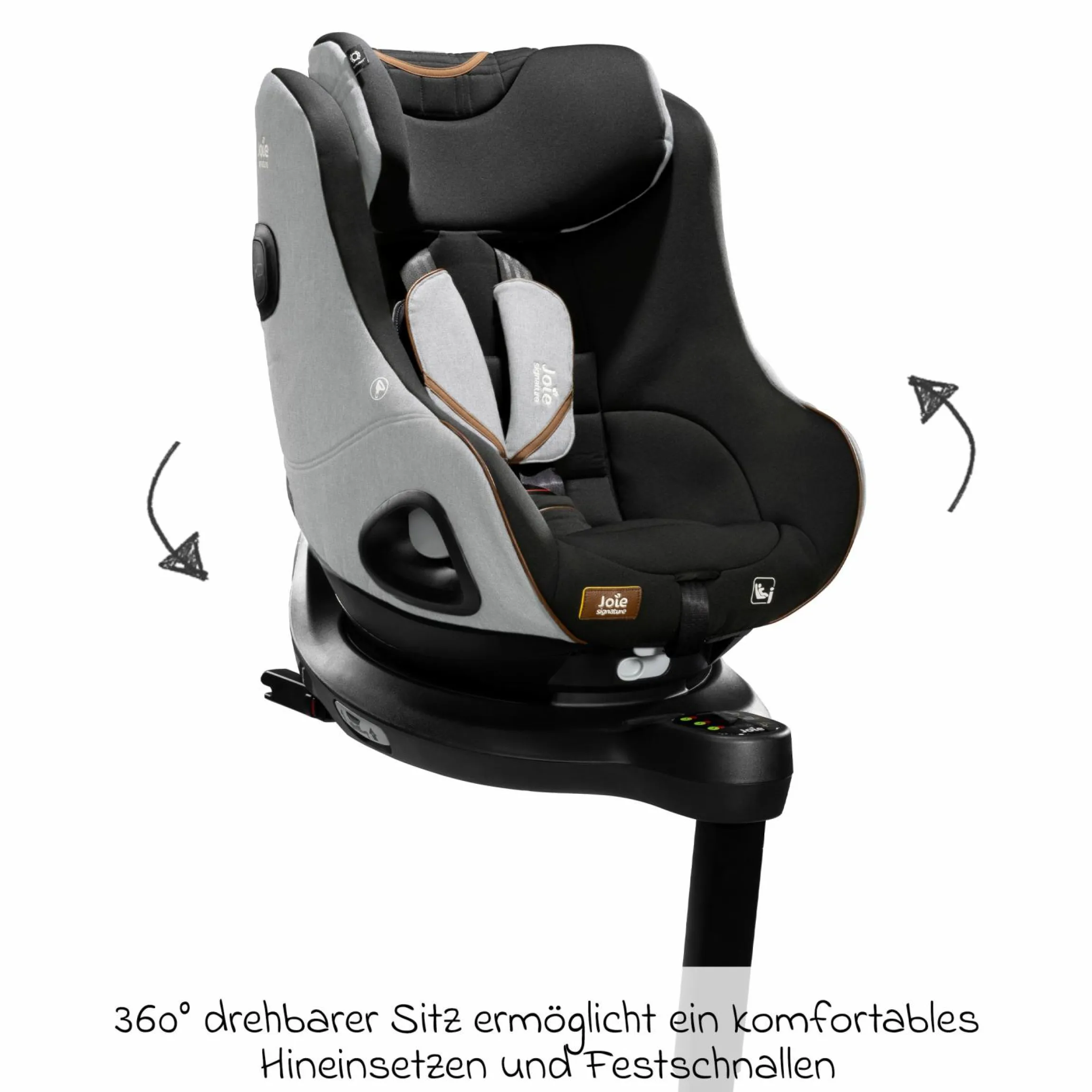 Reboarder-Kindersitz i-Harbour ab Geburt - 4 Jahre (40 cm - 105 cm) 360° drehbar - Signature - Carbon - Kollektion 2025