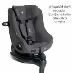 Reboarder-Kindersitz i-Harbour E i-Size 360° drehbar ab 6 Monate - 4 Jahre (61 cm -105 cm) & Sommer-Bezug aus Mesh - Signature - Ebony