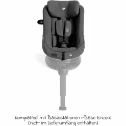 Reboarder-Kindersitz i-Harbour E i-Size 360° drehbar ab 6 Monate - 4 Jahre (61 cm -105 cm) & Sommer-Bezug aus Mesh - Signature - Ebony