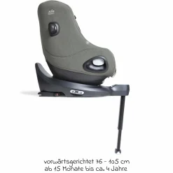 Reboarder-Kindersitz i-Harbour E i-Size 360° drehbar ab 6 Monate - 4 Jahre (61 cm -105 cm) & Sommer-Bezug aus Mesh - Signature - Evergreen