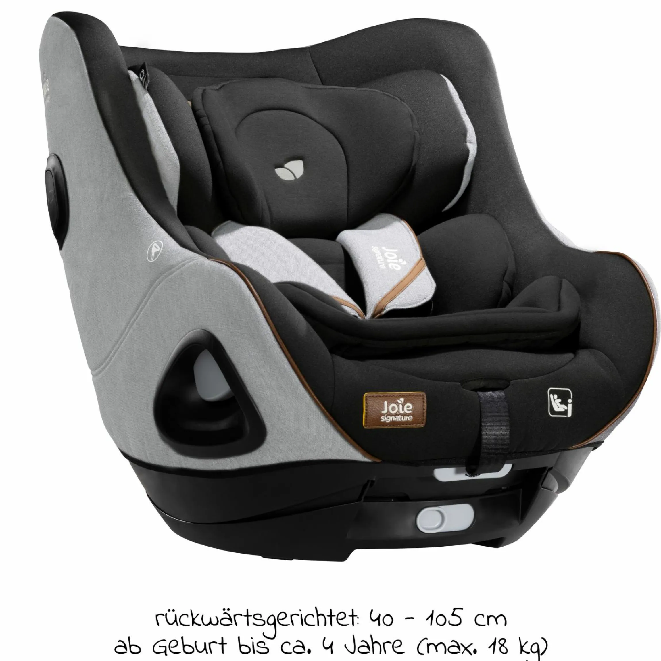 Reboarder-Kindersitz i-Harbour ab Geburt - 4 Jahre (40 cm - 105 cm) 360° drehbar - Signature - Carbon