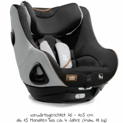 Reboarder-Kindersitz i-Harbour ab Geburt - 4 Jahre (40 cm - 105 cm) 360° drehbar - Signature - Carbon