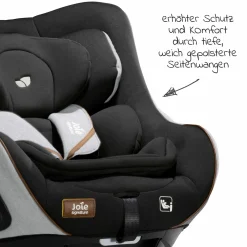 Reboarder-Kindersitz i-Harbour ab Geburt - 4 Jahre (40 cm - 105 cm) 360° drehbar - Signature - Carbon