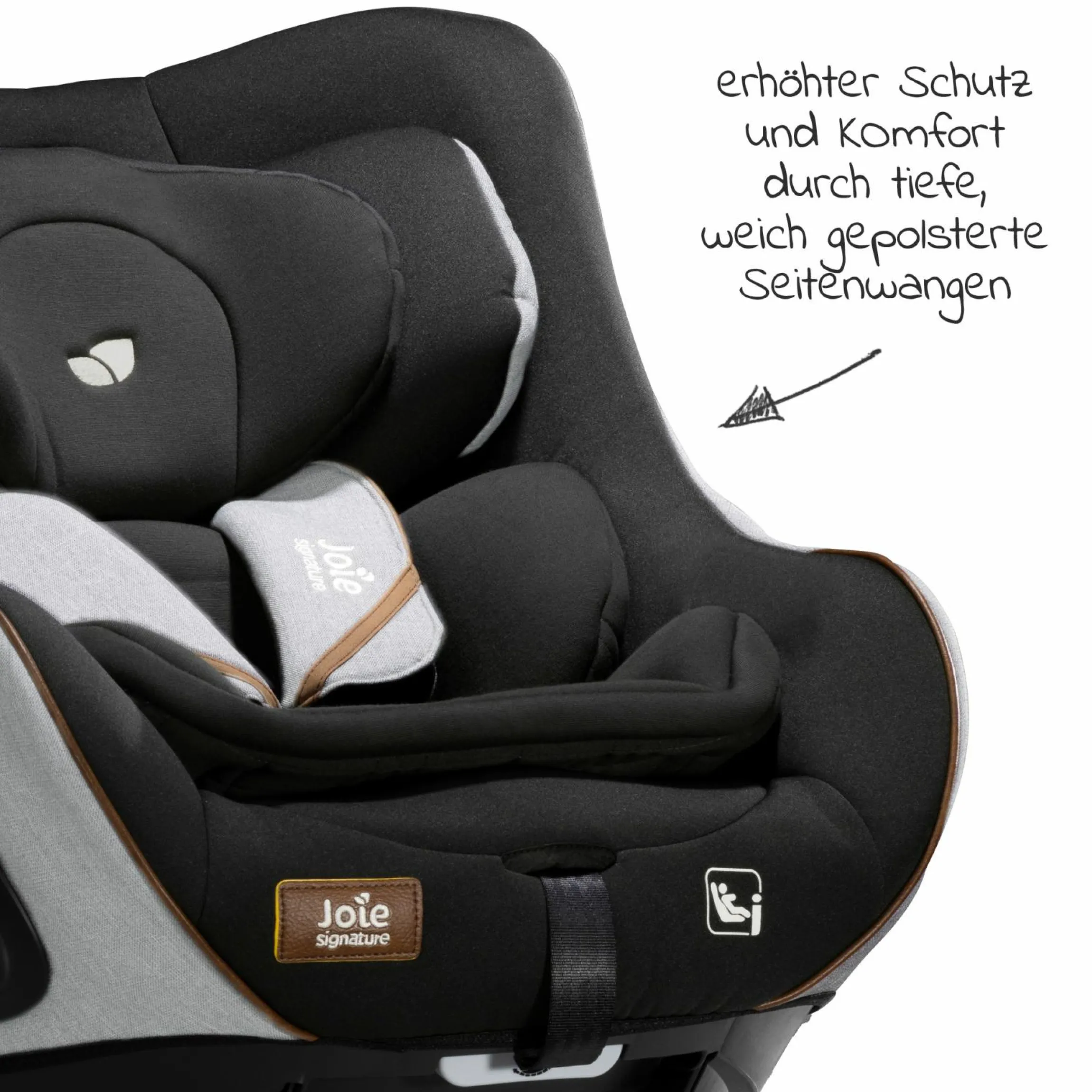 Reboarder-Kindersitz i-Harbour ab Geburt - 4 Jahre (40 cm - 105 cm) 360° drehbar - Signature - Carbon