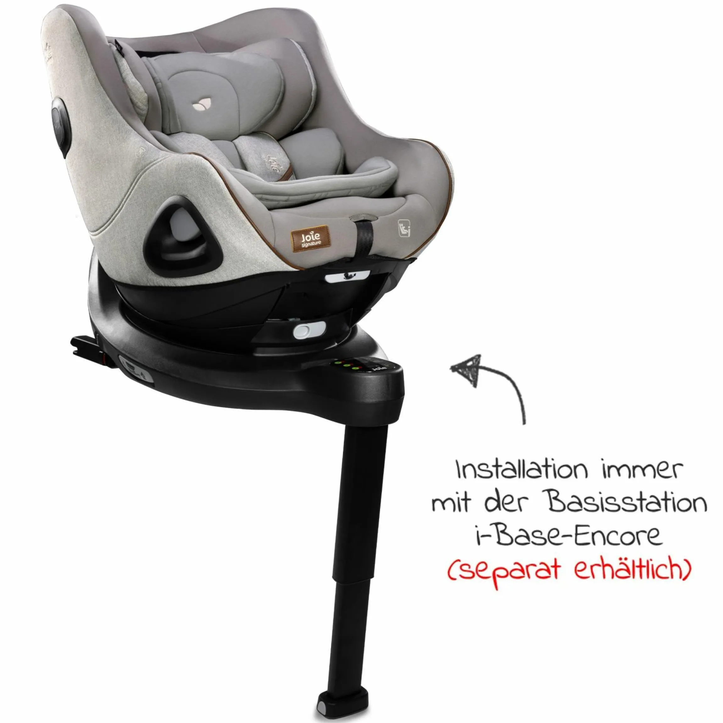 Reboarder-Kindersitz i-Harbour ab Geburt - 4 Jahre (40 cm - 105 cm) 360° drehbar - Signature - Oyster