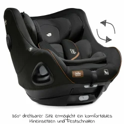 Reboarder-Kindersitz i-Harbour ab Geburt - 4 Jahre (40 cm - 105 cm) 360° drehbar - Signature - Eclipse