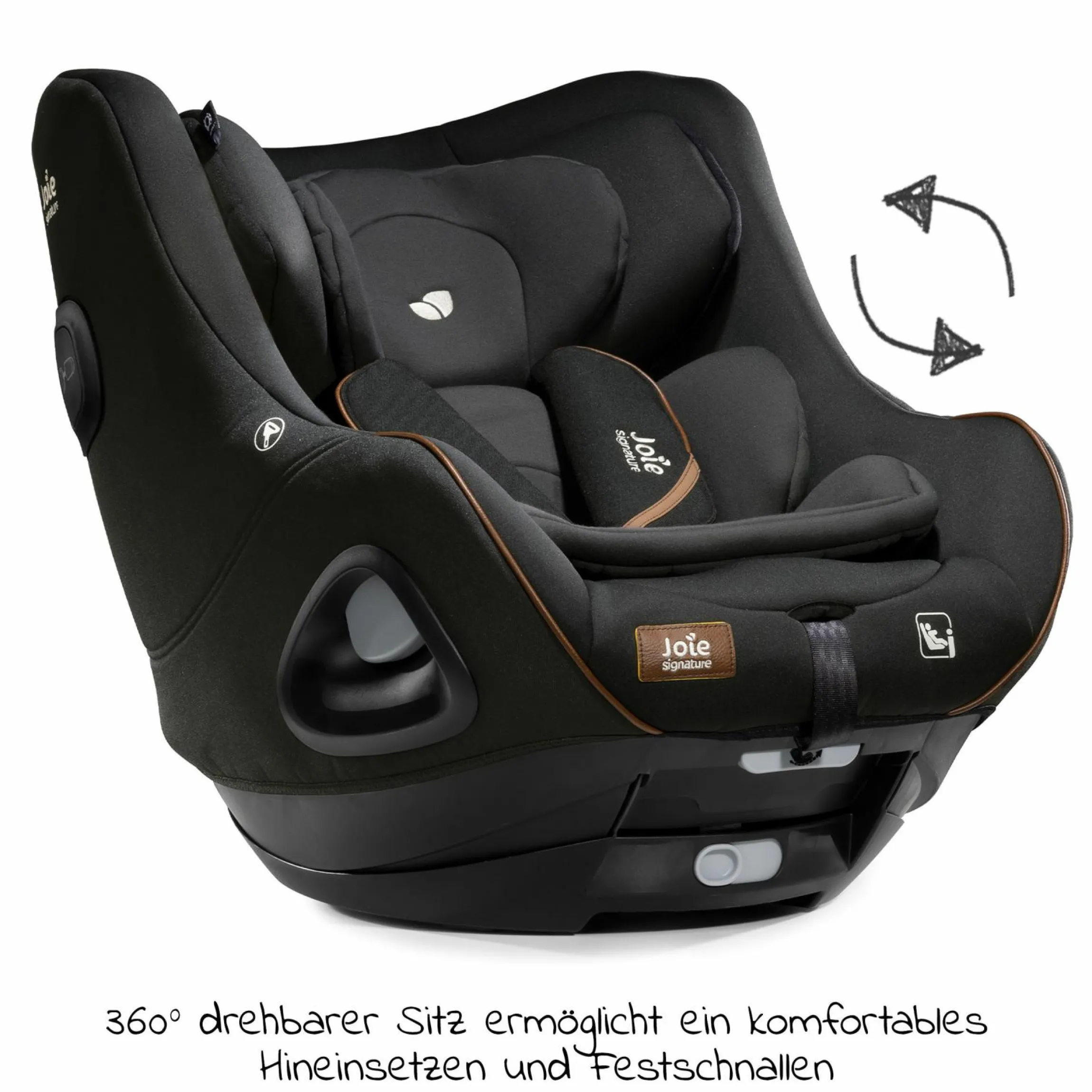 Reboarder-Kindersitz i-Harbour ab Geburt - 4 Jahre (40 cm - 105 cm) 360° drehbar - Signature - Eclipse