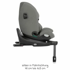 Reboarder-Kindersitz i-Pivot Grow ab Geburt - 10 Jahre (40 cm - 135 cm) mit Isofix-Basis & Sitzverkleinerer - Thunder - Kollektion 2025