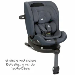 Reboarder-Kindersitz i-Pivot Grow ab Geburt - 10 Jahre (40 cm - 135 cm) mit Isofix-Basis & Sitzverkleinerer - Moonlight - Kollektion 2025